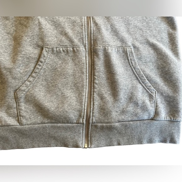 Converse embroidered star chevron full zip hoodie size L Vintage Grey Heather - Picture 7 of 14